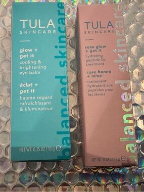 TULA Skincare Glow + Get It Eye Balm & Rose Glow Lip Treatment